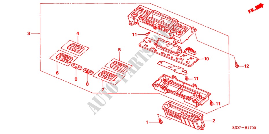 KLIMAANLAGE, AUTOMATISCH REGLER(LH) für Honda FR-V 2.0 COMFORT 5 Türen 6 gang-Schaltgetriebe 2006