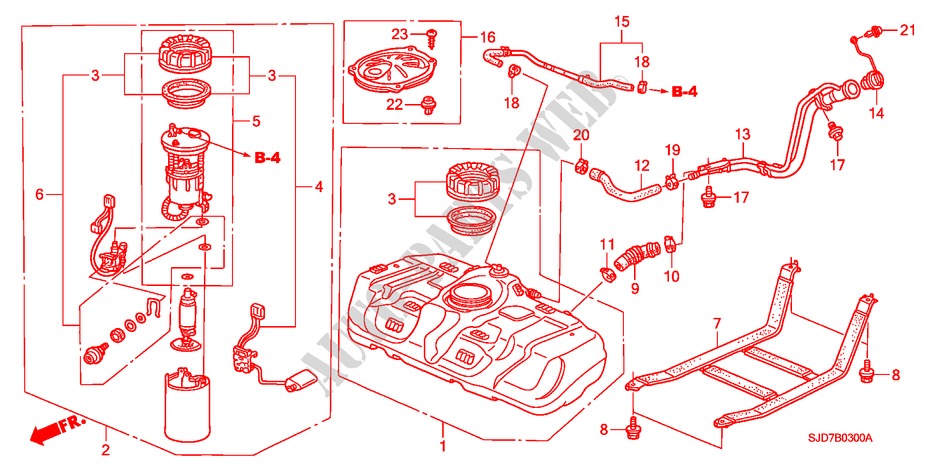KRAFTSTOFFTANK für Honda FR-V 1.8 EX 5 Türen 6 gang-Schaltgetriebe 2009