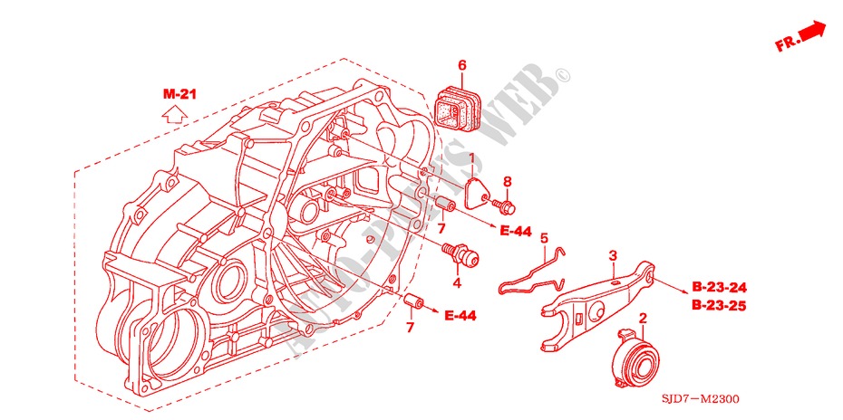KUPPLUNGSFREIGABE(DIESEL) für Honda FR-V 2.2 EXECUTIVE 5 Türen 6 gang-Schaltgetriebe 2008