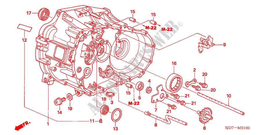 KUPPLUNGSGEHAEUSE(DIESEL) für Honda FR-V 2.2 EXECUTIVE 5 Türen 6 gang-Schaltgetriebe 2009