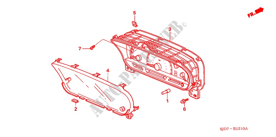 MESSGERAET BAUTEILE(DENSO) für Honda FR-V 1.8 EX 5 Türen 6 gang-Schaltgetriebe 2009