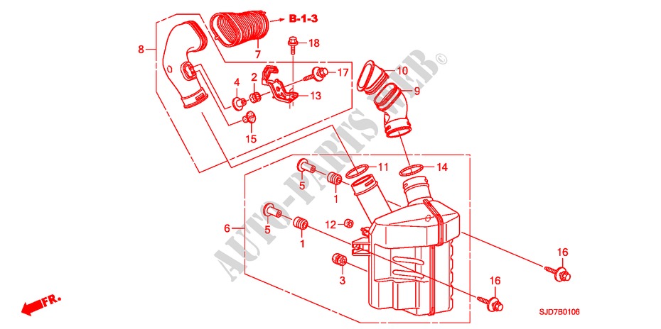 RESONATORKAMMER(1.8L) für Honda FR-V 1.8 EX 5 Türen 6 gang-Schaltgetriebe 2009