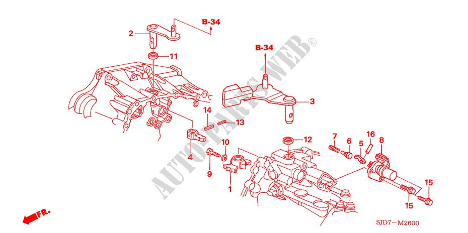 SCHALTARM(DIESEL) für Honda FR-V 2.2 EXECUTIVE 5 Türen 6 gang-Schaltgetriebe 2009