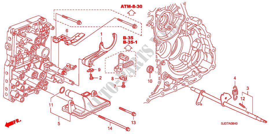 SCHALTGABEL für Honda FR-V 1.8 SE 5 Türen 5 gang automatikgetriebe 2007
