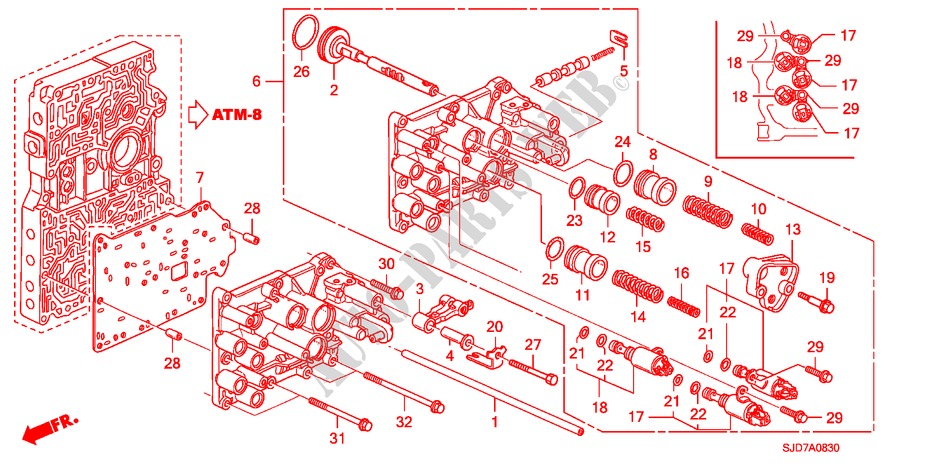 SERVOGEHAEUSE für Honda FR-V 1.8 EXECUTIVE 5 Türen 5 gang automatikgetriebe 2009