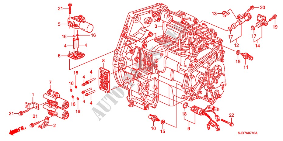 SOLENOID für Honda FR-V 1.8 EXECUTIVE 5 Türen 5 gang automatikgetriebe 2009