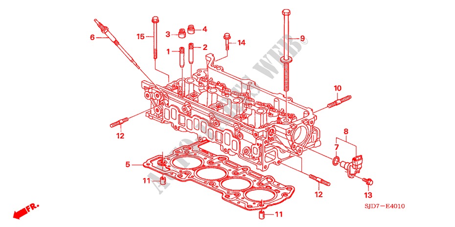 VENTILFUEHRUNGSDICHTUNG/GLUEHKERZE(DIESEL) für Honda FR-V 2.2 EXECUTIVE 5 Türen 6 gang-Schaltgetriebe 2009