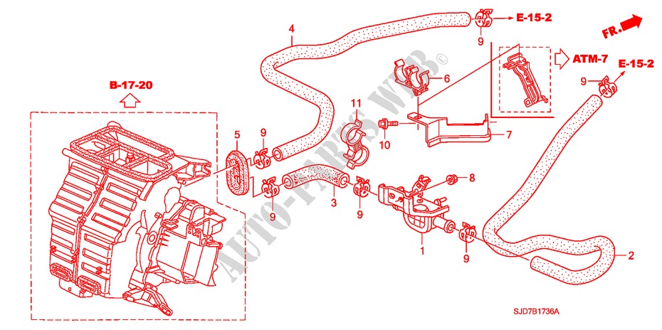 WASSERVENTIL(1.8L)(LH) für Honda FR-V 1.8 COMFORT 5 Türen 6 gang-Schaltgetriebe 2009