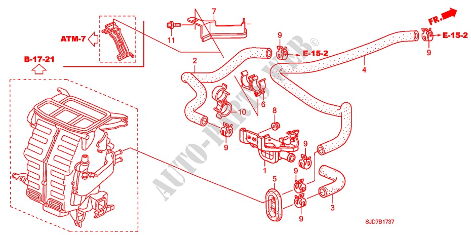 WASSERVENTIL(1.8L)(RH) für Honda FR-V 1.8 EX 5 Türen 6 gang-Schaltgetriebe 2009
