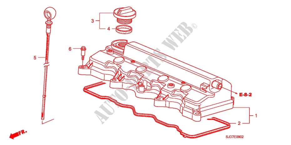 ZYLINDERKOPFDECKEL (1.8L) für Honda FR-V 1.8 EXECUTIVE 5 Türen 6 gang-Schaltgetriebe 2008