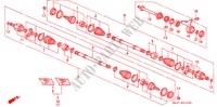 ANTRIEBSWELLE für Honda CONCERTO 1.6I-16 5 Türen 4 gang automatikgetriebe 1993