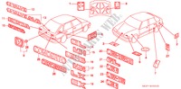 EMBLEM für Honda CONCERTO 1.6I-16 5 Türen 4 gang automatikgetriebe 1993