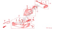 KOMBINATIONSLEUCHTE für Honda CONCERTO 1.5I 5 Türen 5 gang-Schaltgetriebe 1993