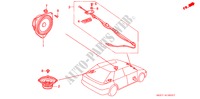 RADIOANTENNE/LAUTSPRECHER für Honda CONCERTO 1.5I 5 Türen 5 gang-Schaltgetriebe 1991