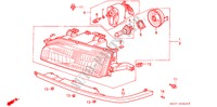 SCHEINWERFER für Honda CONCERTO 1.5I 5 Türen 4 gang automatikgetriebe 1991