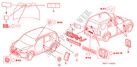 EMBLEME/WARNETIKETTEN für Honda CR-V DIESEL SE 5 Türen 6 gang-Schaltgetriebe 2005