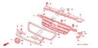 GRILL, VORNE für Honda CR-V DIESEL SE 5 Türen 6 gang-Schaltgetriebe 2005