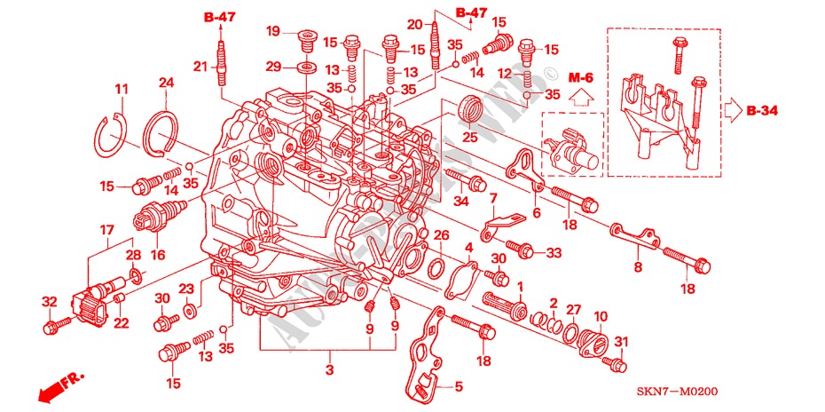 GETRIEBEGEHAEUSE für Honda CR-V DIESEL EXECUTIVE      DPF 5 Türen 6 gang-Schaltgetriebe 2006