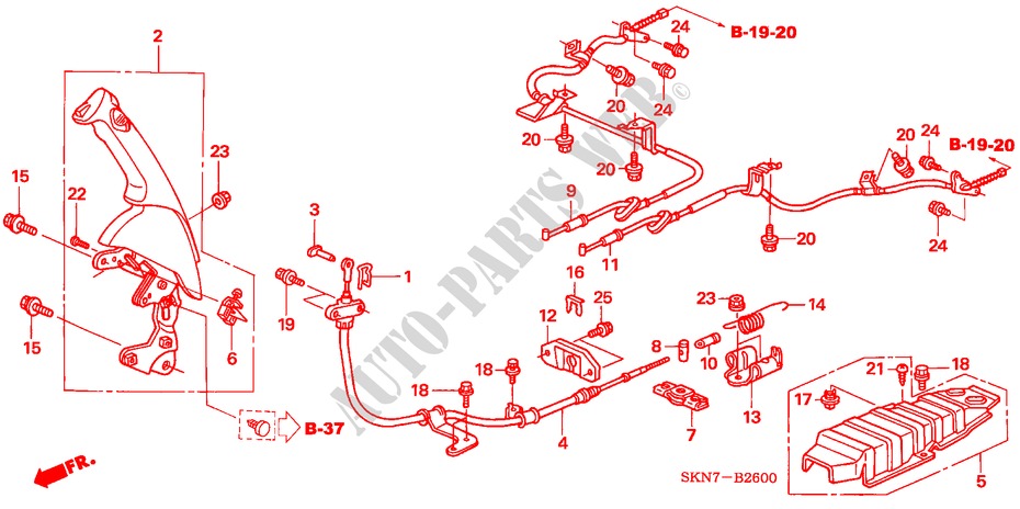 HANDBREMSE(LH) für Honda CR-V DIESEL ES 5 Türen 6 gang-Schaltgetriebe 2006