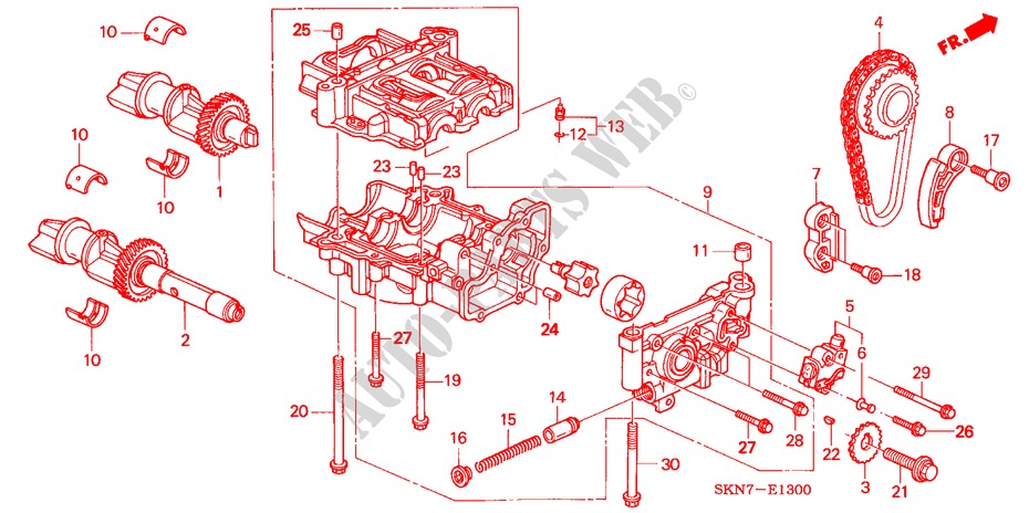 OELPUMPE für Honda CR-V DIESEL ES             DPF 5 Türen 6 gang-Schaltgetriebe 2005