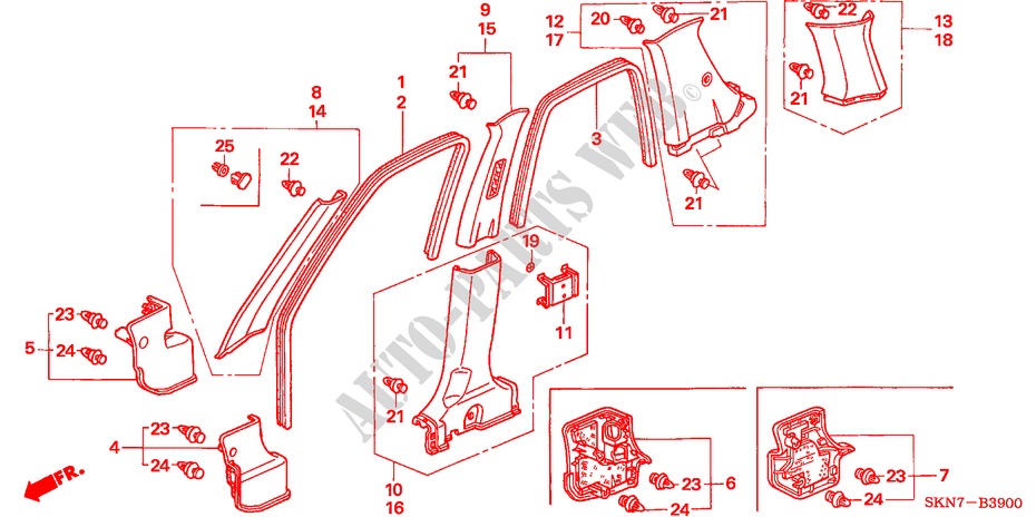SAEULENZIERSTUECK für Honda CR-V DIESEL ES 5 Türen 6 gang-Schaltgetriebe 2006