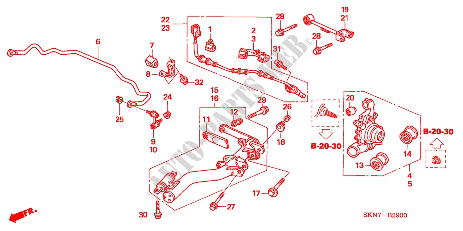 UNTERER ARM, HINTEN für Honda CR-V DIESEL ES             DPF 5 Türen 6 gang-Schaltgetriebe 2005