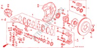 HINTERRADBREMSE für Honda NSX NSX 2 Türen 5 gang-Schaltgetriebe 1991
