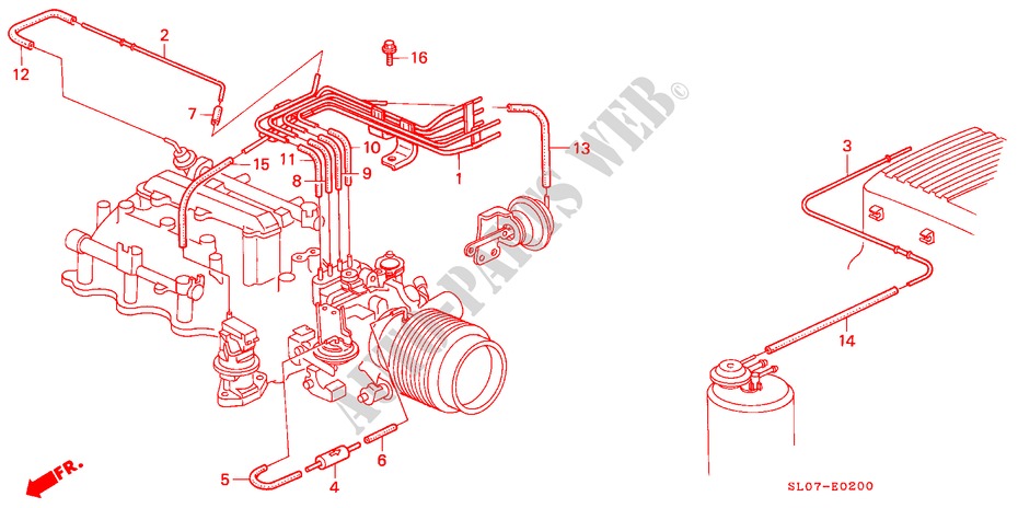 EINBAULEITUNG/ROHRE für Honda NSX NSX 2 Türen 4 gang automatikgetriebe 1991