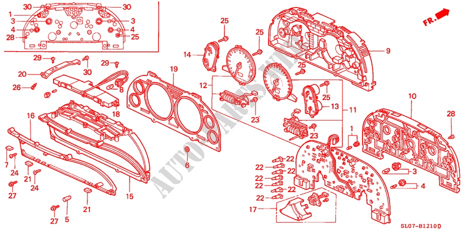 KOMBIINSTRUMENT (BAUTEILE) für Honda NSX NSX 2 Türen 4 gang automatikgetriebe 1991