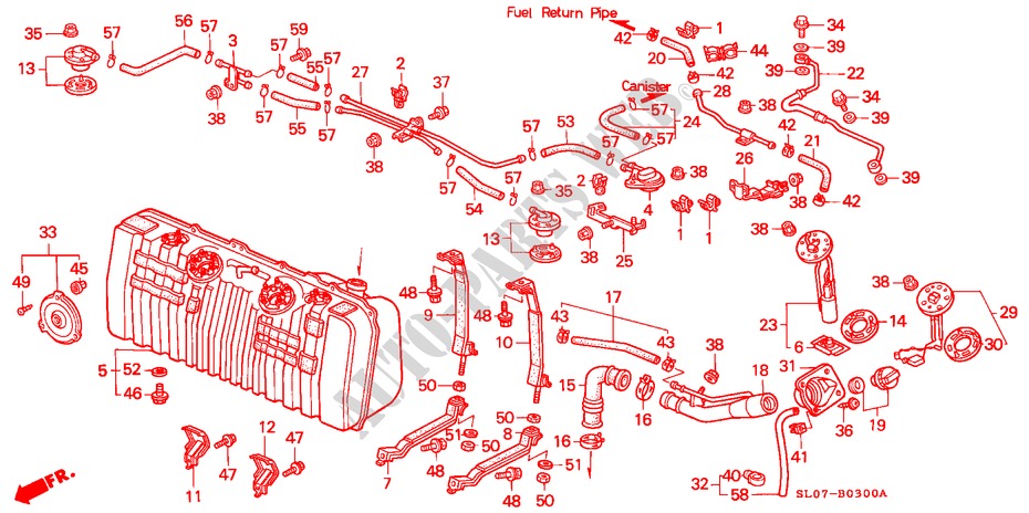 KRAFTSTOFFTANK für Honda NSX NSX 2 Türen 4 gang automatikgetriebe 1991