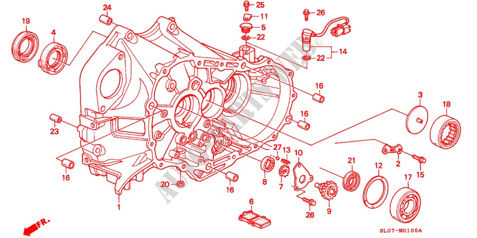 KUPPLUNGSGEHAEUSE für Honda NSX NSX 2 Türen 5 gang-Schaltgetriebe 1991