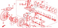 HINTERRADBREMSE für Honda ACCORD COUPE 2.0I 2 Türen 5 gang-Schaltgetriebe 1993