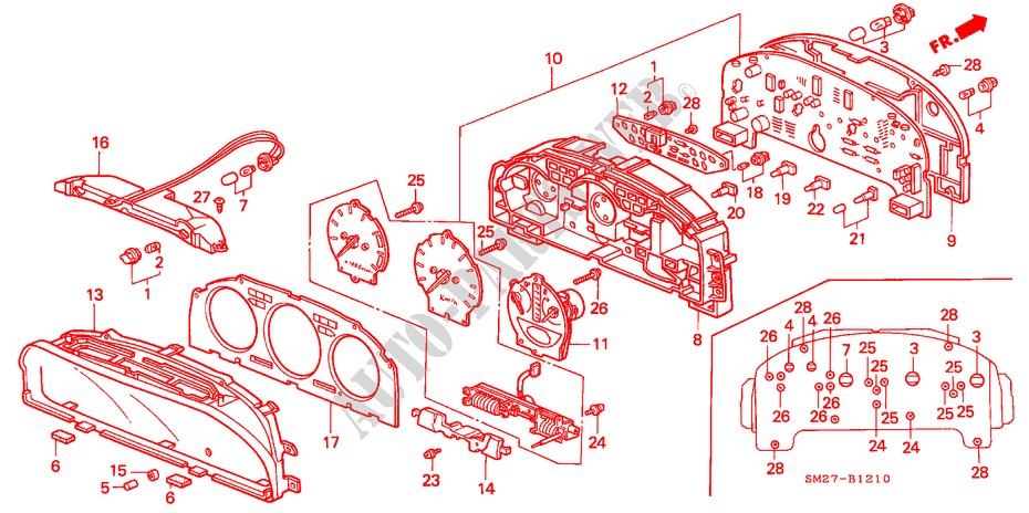 DREHZAHLMESSERKOMPONENTE (NS) für Honda ACCORD COUPE 2.0I 2 Türen 4 gang automatikgetriebe 1993