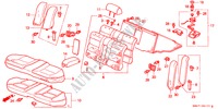 RUECKSITZ(2) für Honda ACCORD 2.0 4 Türen 5 gang-Schaltgetriebe 1990