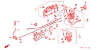 TUERSCHLOESSER, HINTEN für Honda ACCORD 2.0 4 Türen 5 gang-Schaltgetriebe 1990