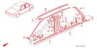 ZIERLEISTE für Honda ACCORD 2.0 4 Türen 5 gang-Schaltgetriebe 1991