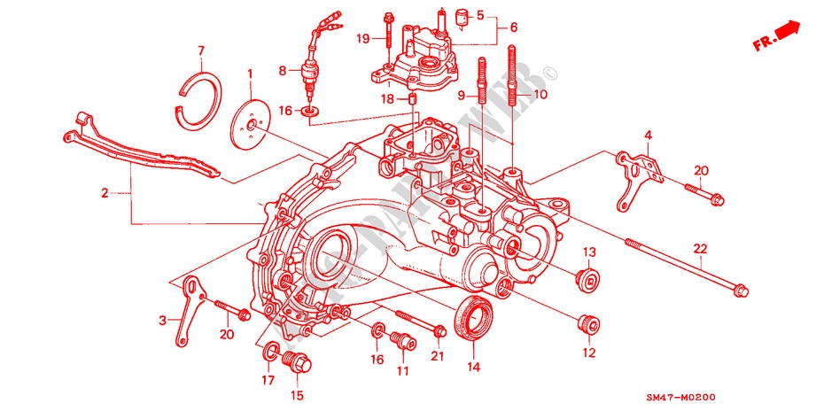 GETRIEBEGEHAEUSE für Honda ACCORD 2.0I 4 Türen 5 gang-Schaltgetriebe 1991