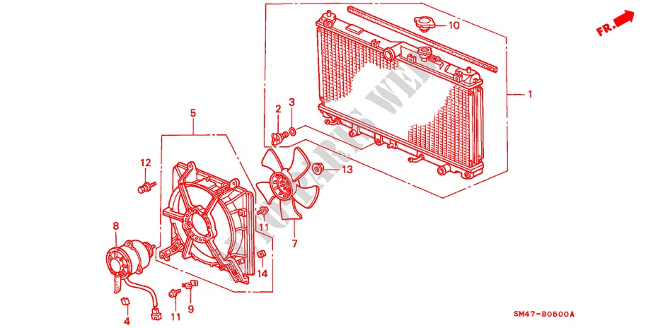 KUEHLER(DENSO) für Honda ACCORD DX 4 Türen 4 gang automatikgetriebe 1990