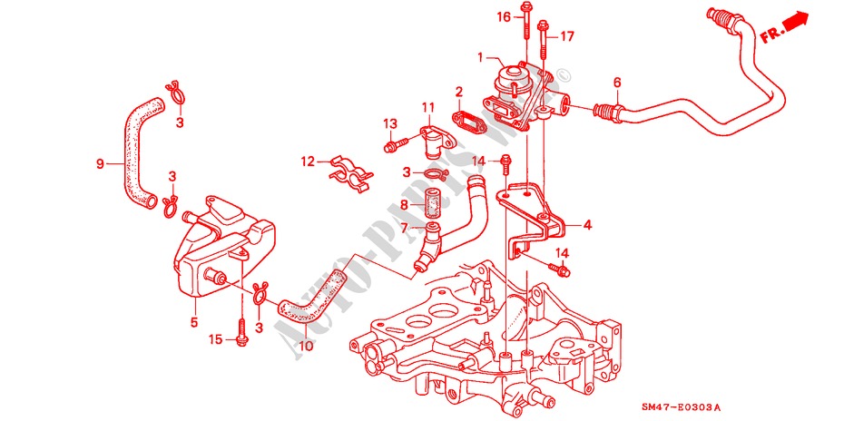 LUFTANSAUGVENTIL für Honda ACCORD 2.0 4 Türen 5 gang-Schaltgetriebe 1991