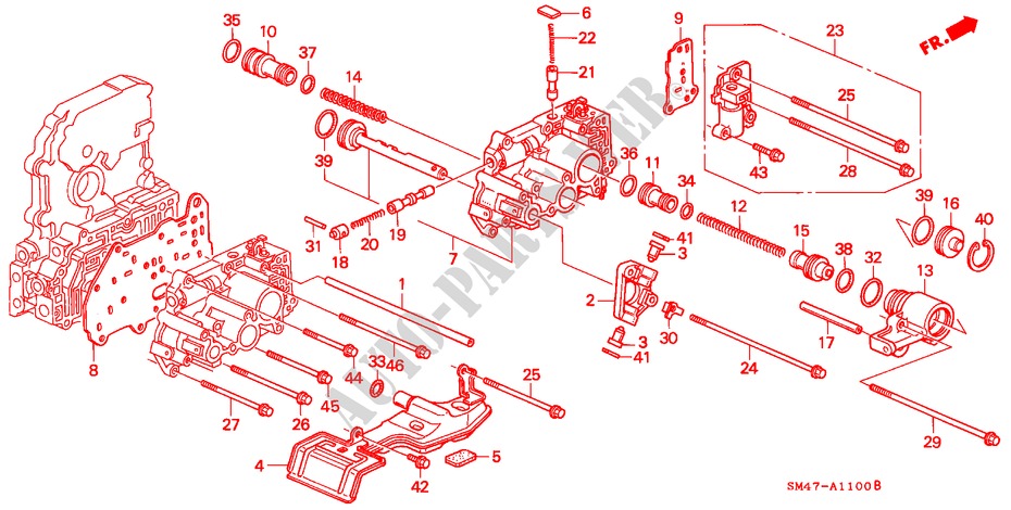 SERVOGEHAEUSE(VERGASER) für Honda ACCORD DX 4 Türen 4 gang automatikgetriebe 1990