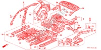 BODEN/INNENBLECHE für Honda ACCORD 2.0I 4 Türen 4 gang automatikgetriebe 1992