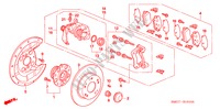 HINTERRADBREMSE für Honda CIVIC 2.2 SPORT 5 Türen 6 gang-Schaltgetriebe 2006