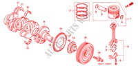 KURBELWELLE/KOLBEN (DIESEL) für Honda CIVIC 2.2 SPORT 5 Türen 6 gang-Schaltgetriebe 2006