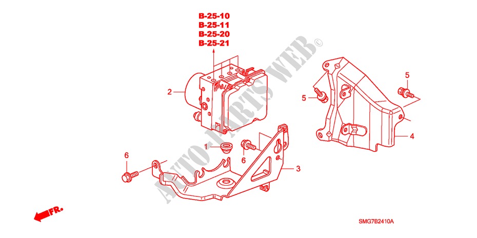 ABS/VSA MODULATOR für Honda CIVIC 1.8 ES 5 Türen 6 gang-Schaltgetriebe 2007