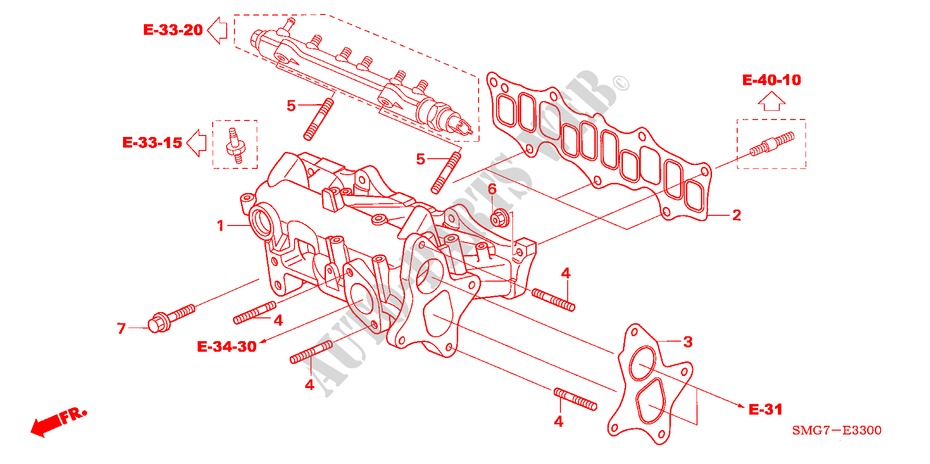 ANSAUGKRUEMMER(DIESEL) für Honda CIVIC 2.2 BASE 5 Türen 6 gang-Schaltgetriebe 2006