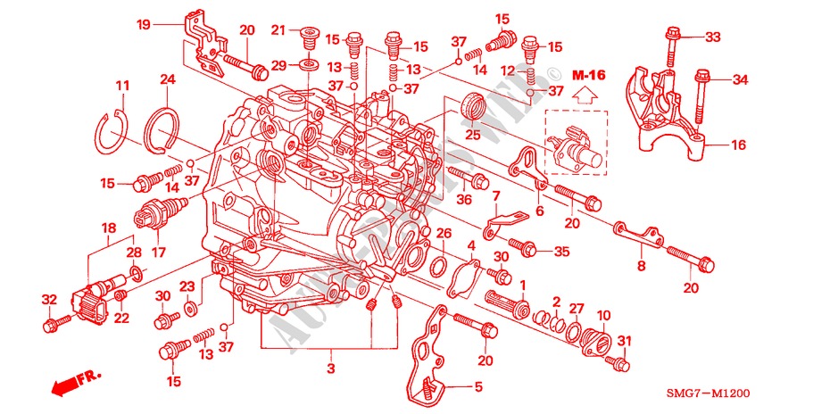 GETRIEBEGEHAEUSE (DIESEL) für Honda CIVIC 2.2 BASE 5 Türen 6 gang-Schaltgetriebe 2006