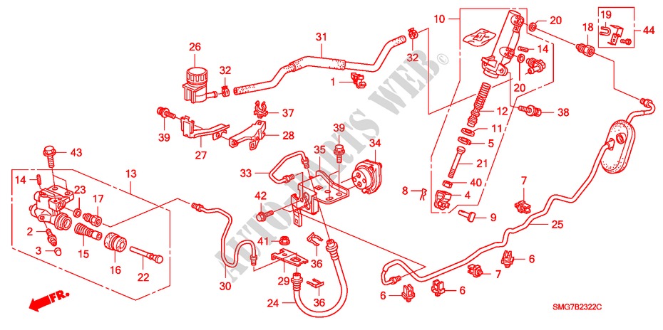 HAUPTKUPPLUNGSZYLINDER (LH) (DIESEL) für Honda CIVIC 2.2 SPORT 5 Türen 6 gang-Schaltgetriebe 2006