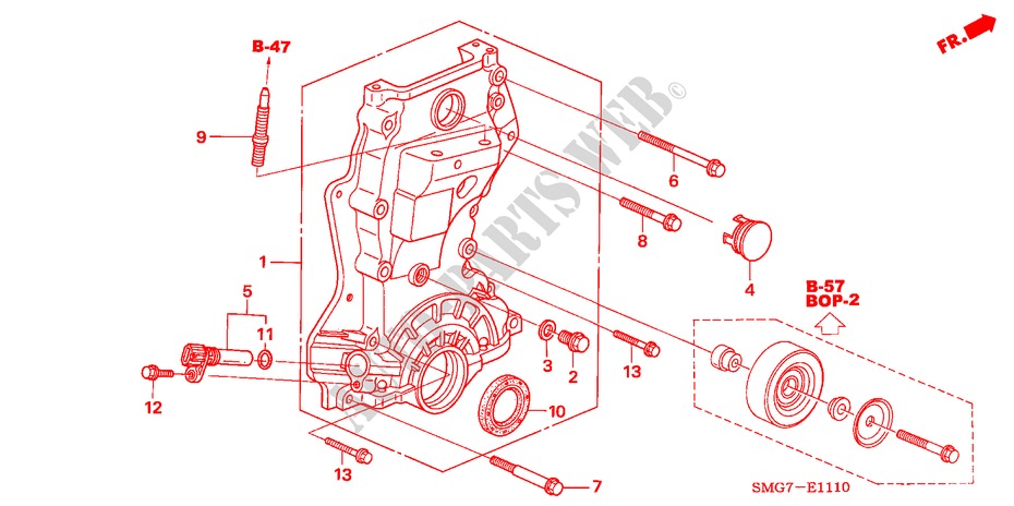 KETTENGEHAEUSE(1.4L) für Honda CIVIC 1.4 S 5 Türen 6 gang-Schaltgetriebe 2007
