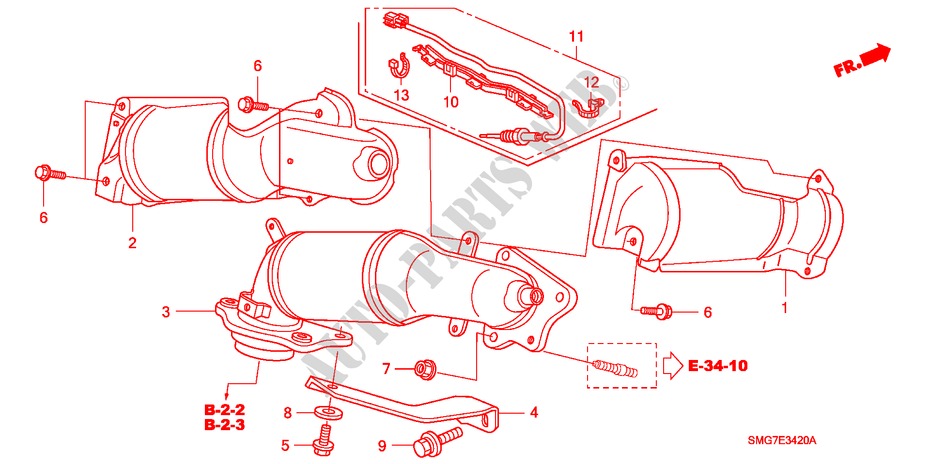 KONVERTER(DIESEL) für Honda CIVIC 2.2 S 5 Türen 6 gang-Schaltgetriebe 2008