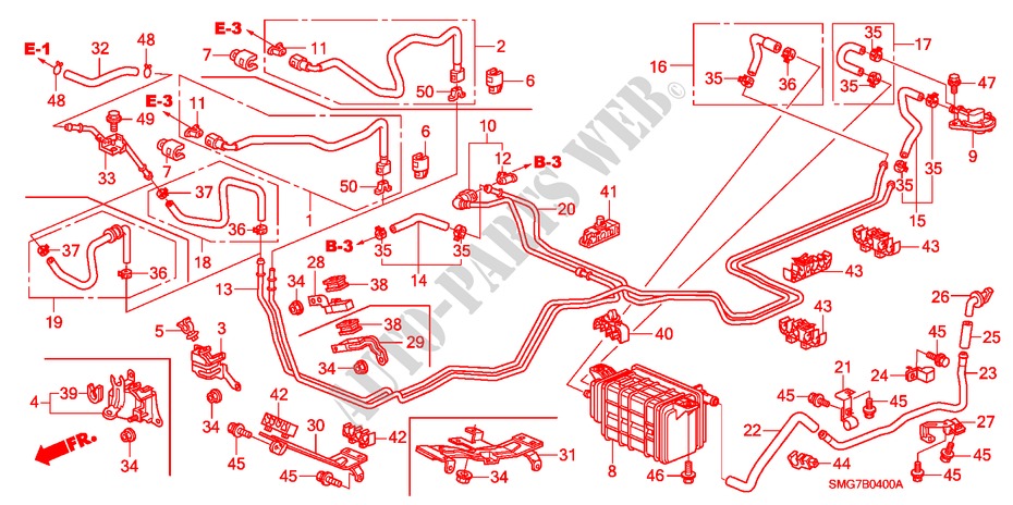 KRAFTSTOFFLEITUNG(1.4L) für Honda CIVIC 1.4 COMFORT 5 Türen 6 gang-Schaltgetriebe 2008
